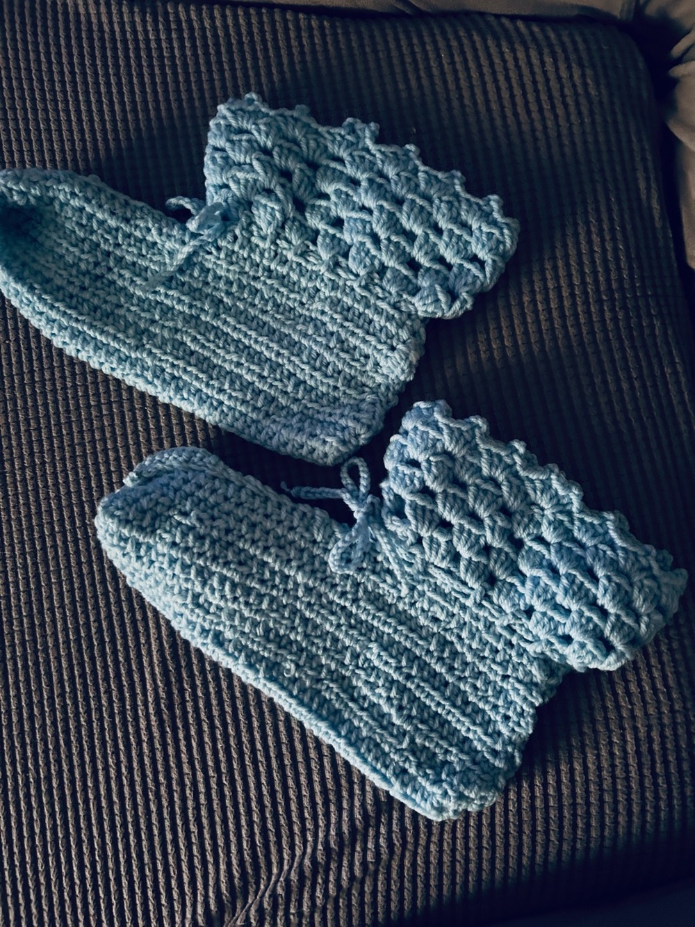 Handcrafted Crocheted Bootie Slippers Med/Lg